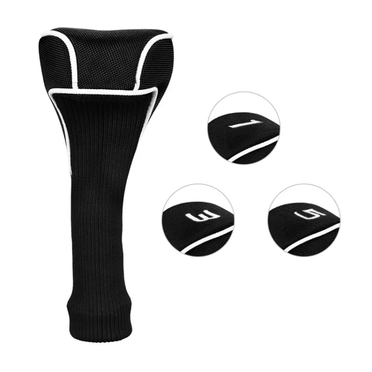 3 in 1 No.1 / No.3 / No.5 Golf Club Protective Cover(Black)