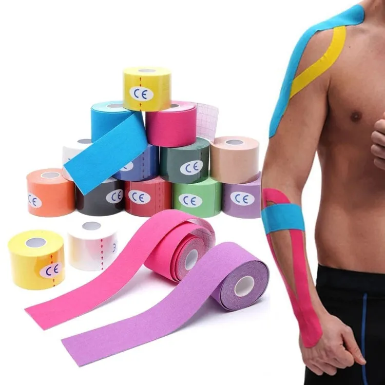 3 PCS Muscle Tape Physiotherapy Sports Tape Basketball Knee Bandage, Size: 3.8cm x 5m(Purple)