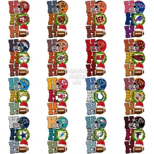 32 HOHOHO Teams Football Designs Bundle PNG