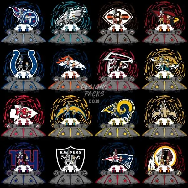 32 Series Rick Football Designs Bundle PNG
