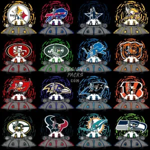 32 Series Rick Football Designs Bundle PNG