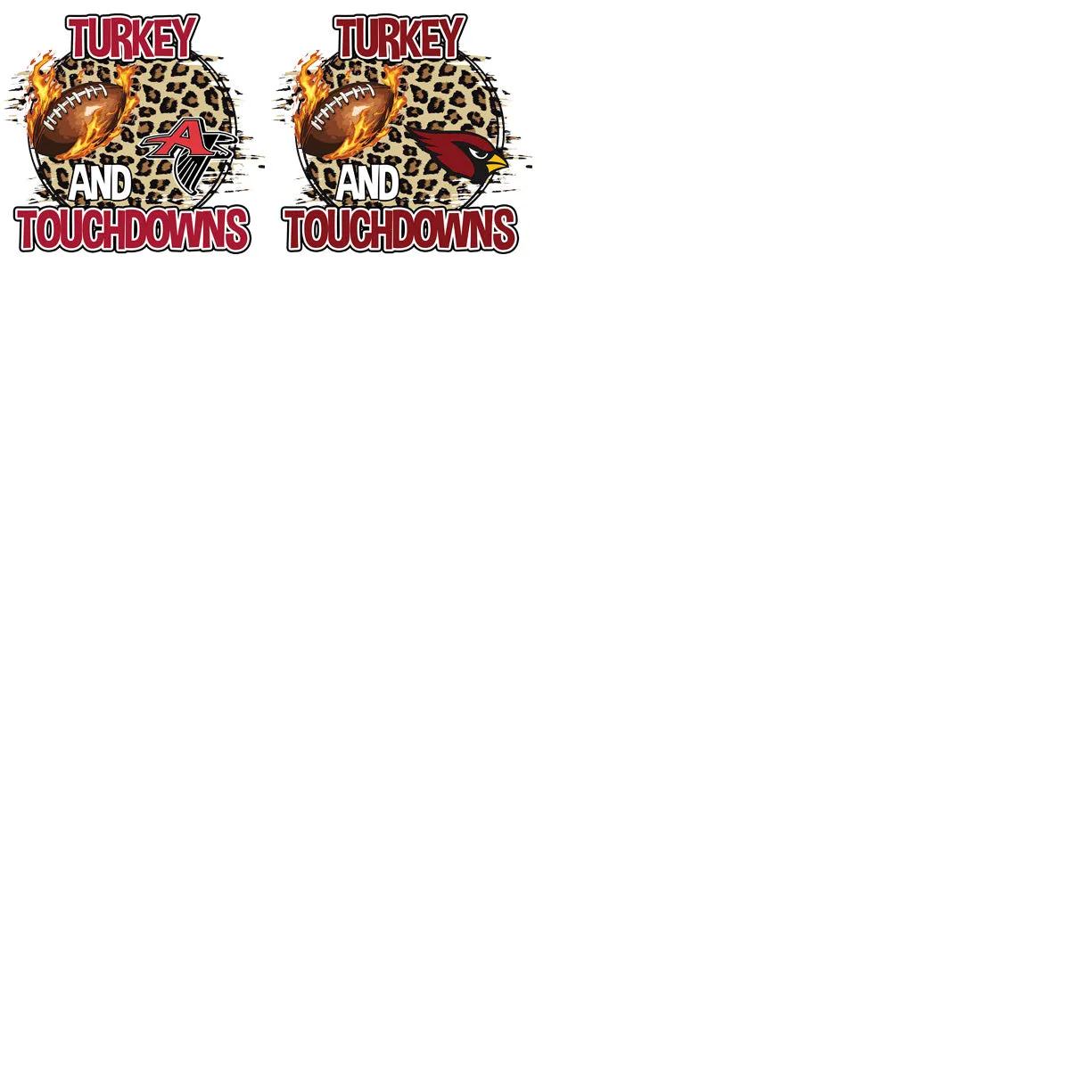 32 Thanksgiving Turkey Season Football Teams Designs Bundle PNG