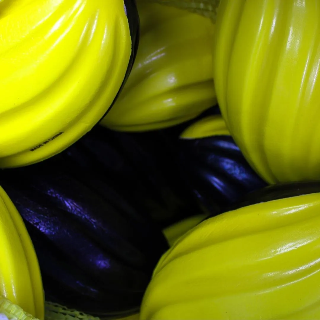8" Black and Yellow Foam Footballs (Sack of 40)