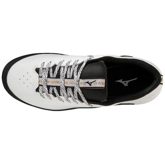 9-Spike Advanced Finch Elite 6 Low Women's TPU Molded Softball Cleat- White/Black