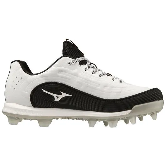 9-Spike Advanced Finch Elite 6 Low Women's TPU Molded Softball Cleat- White/Black
