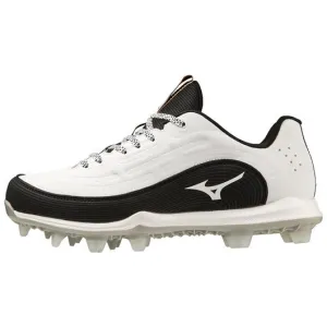 9-Spike Advanced Finch Elite 6 Low Women's TPU Molded Softball Cleat- White/Black