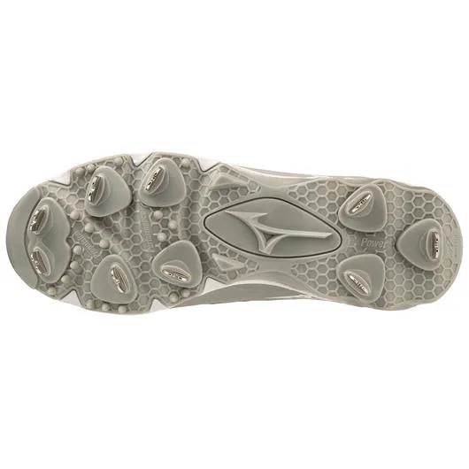 9-Spike Swift 8 Low Women's Metal Softball Cleat - White/Grey