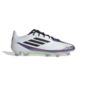 adidas F50 Messi Elite FG Firm Ground Cleats - White/ Core Black/ Unity Purple