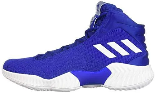 adidas Men's Pro Bounce 2018 Basketball Shoe, White/Collegiate Royal, 9 M US