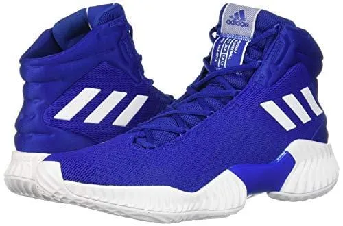 adidas Men's Pro Bounce 2018 Basketball Shoe, White/Collegiate Royal, 9 M US