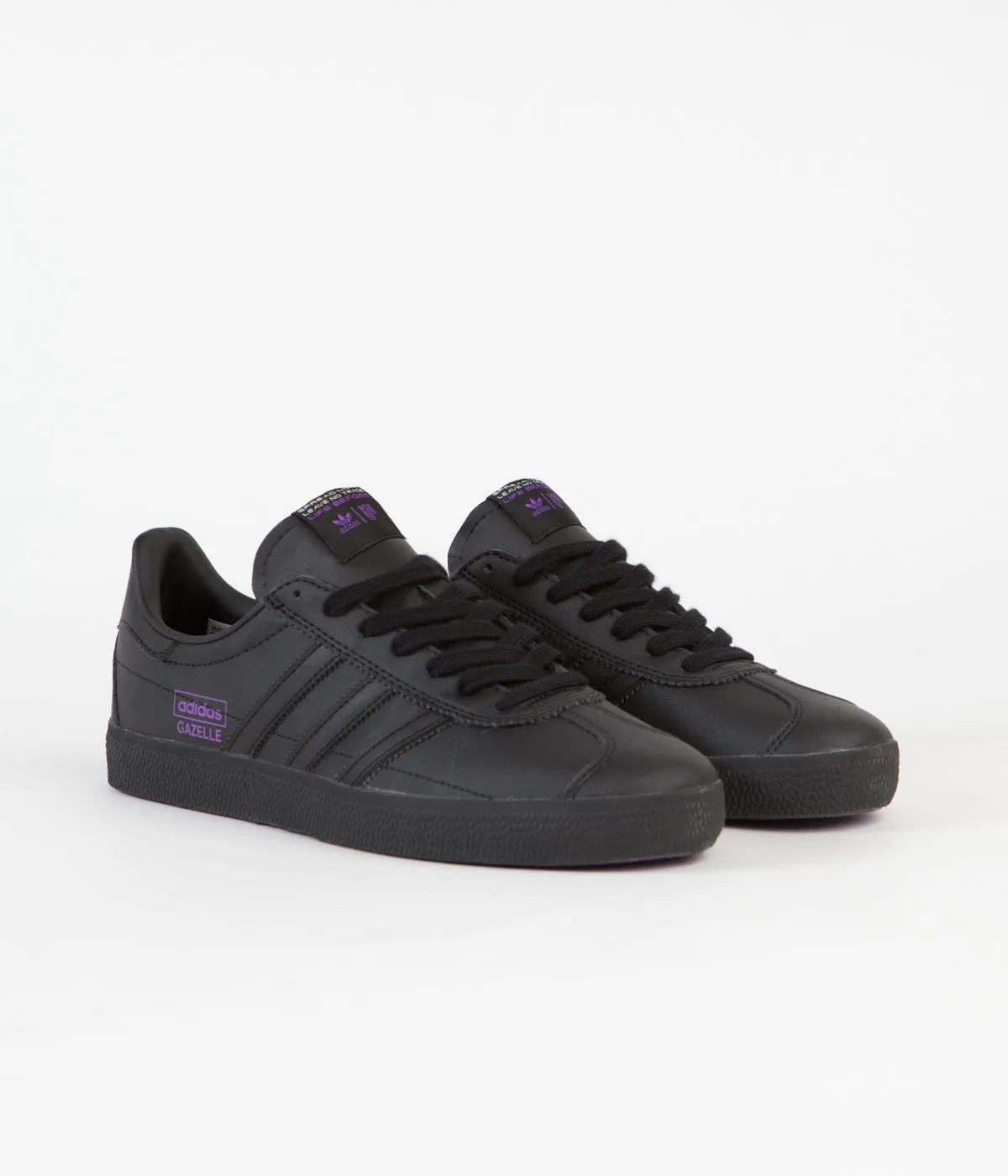 Adidas x Paradigm Gazelle Adv Shoes - Core Black / Core Black / Active Purple