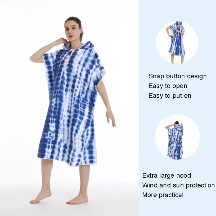 Adult Hooded Bath Towel Fine Fiber Beach Quick Dry Bathrobe, Size: 110x75cm(Flamingo)