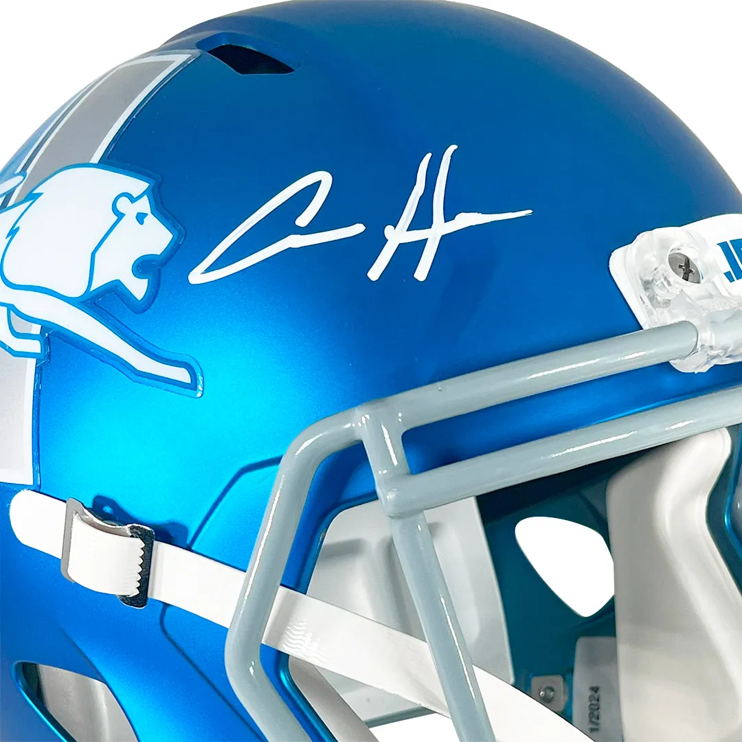 Aidan Hutchinson Signed Detroit Lions Alternate Speed Full-Size Replica Football Helmet (Beckett)