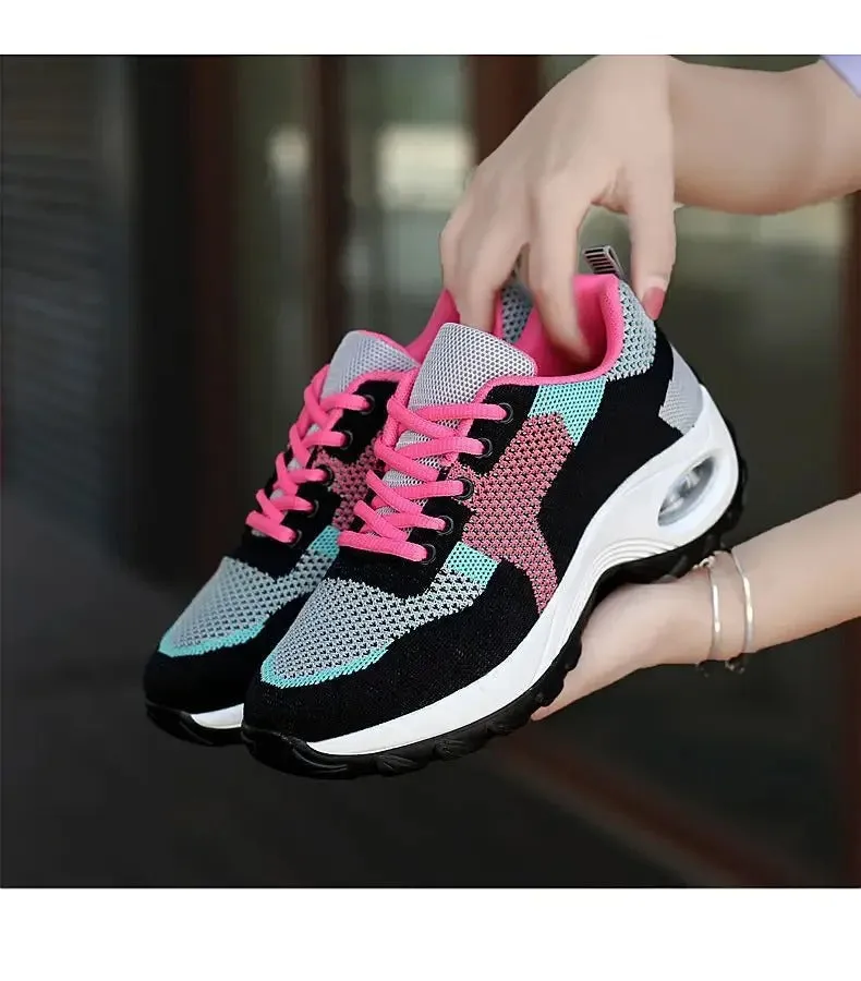 Arabella - Breathable Lace-Up Platform Sport Shoes for Women