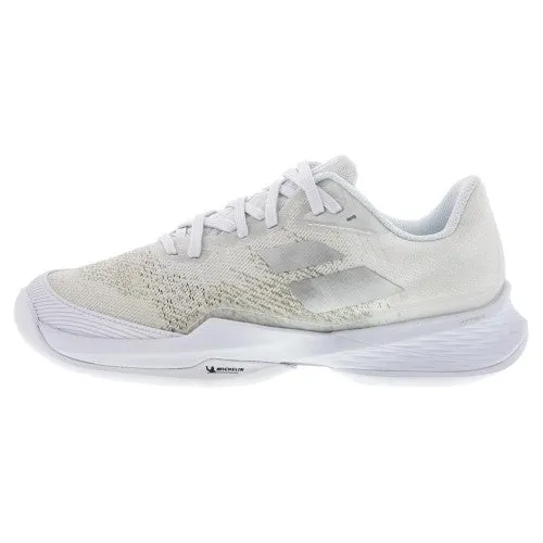 Babolat Women's Jet Mach 3 Tennis Shoes White and Silver