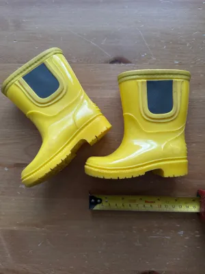 Baby Yellow Rain Boots, Shoes 1 (Baby: 0-12 mth)