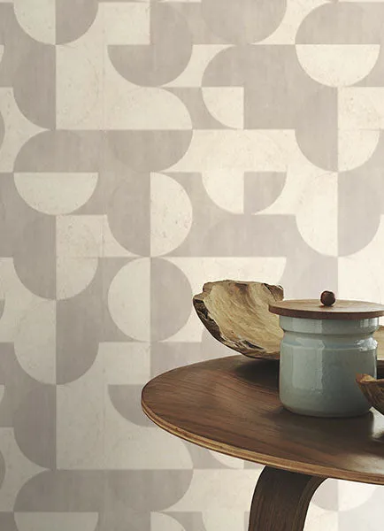 Barcelo Beige Circles Wallpaper