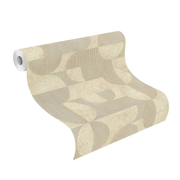 Barcelo Beige Circles Wallpaper