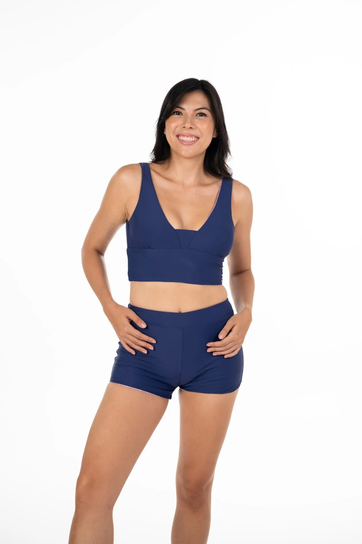 BC High Waist Swim and Sports Shorts - Reversible