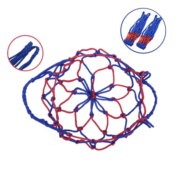 Bold Solid Mesh Ball Storage Bag(Red Blue)