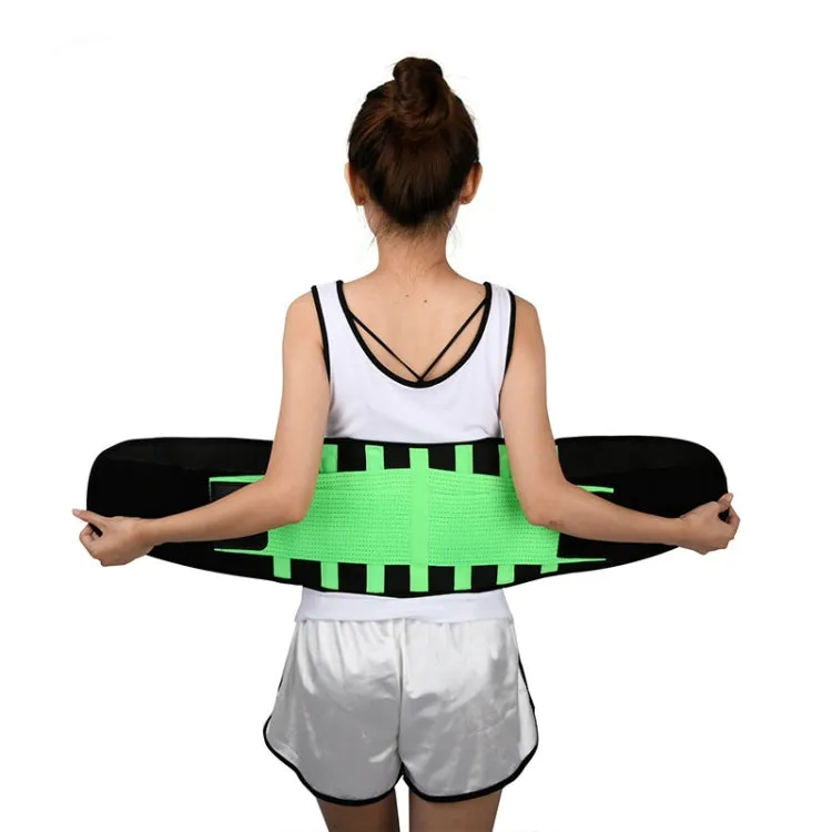 Breathable Mesh Warm Waist Belt Reinforced Steel Plate Support Sports Waist Belt, Specification: XXL(Pink)