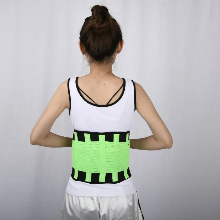 Breathable Mesh Warm Waist Belt Reinforced Steel Plate Support Sports Waist Belt, Specification: XXL(Pink)