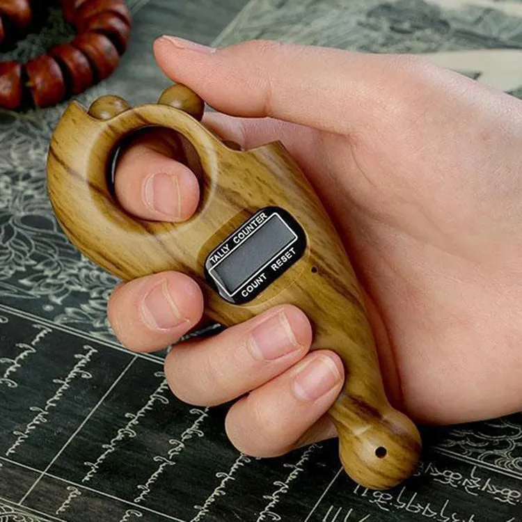 Buddhist Beads Chanting Rolling Automatic Induction Digital Display Electronic Counter(Sandalwood)