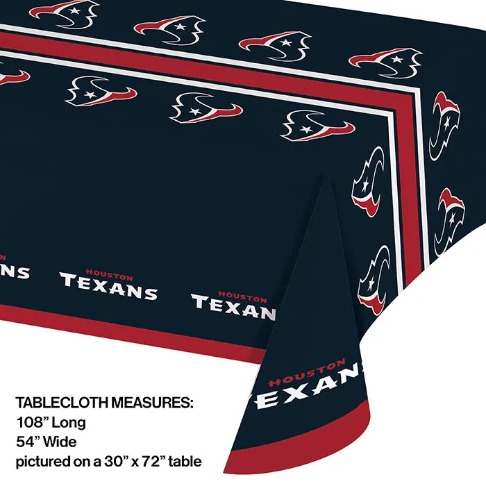 Bulk Houston Texans Plastic Table Covers (12 per Case)