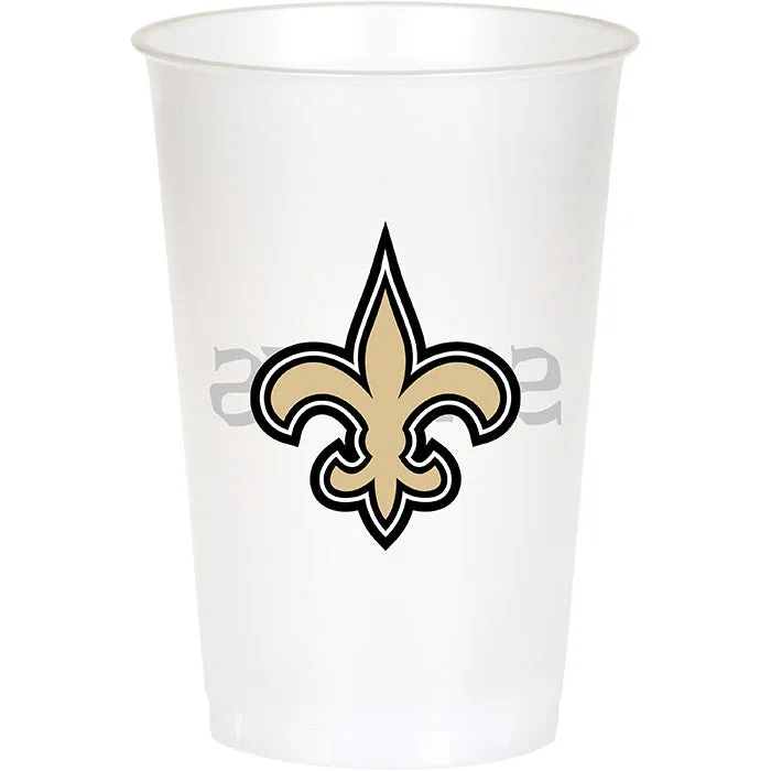 Bulk New Orleans Saints 20 oz Plastic Cups (96 per Case)