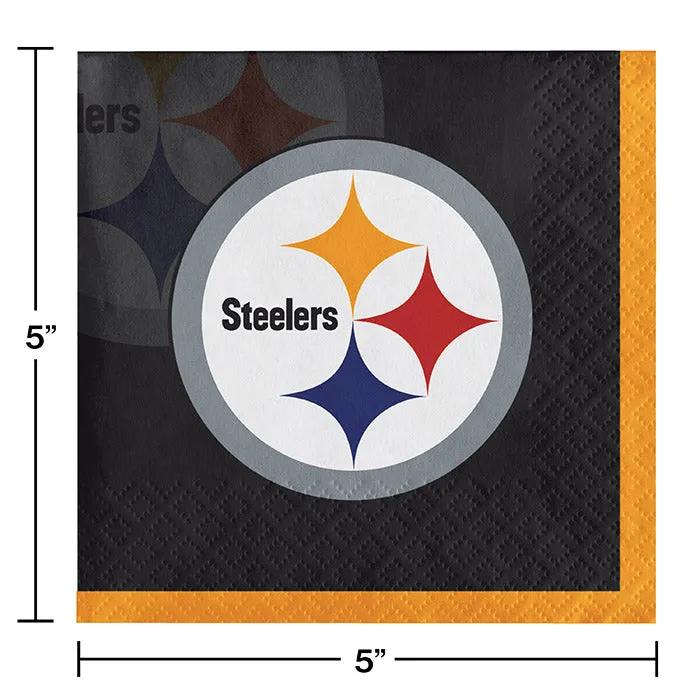 Bulk Pittsburgh Steelers Beverage Napkins (192 per Case)