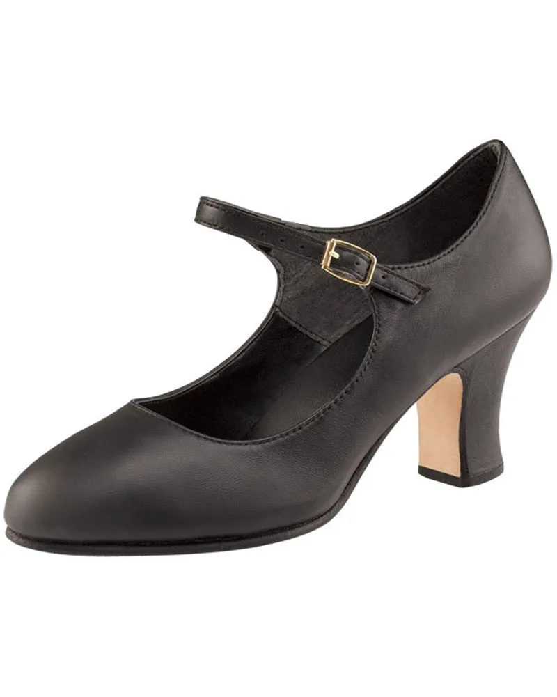 Capezio Manhattan Leather 2.5" Character Shoes - 653 Womens