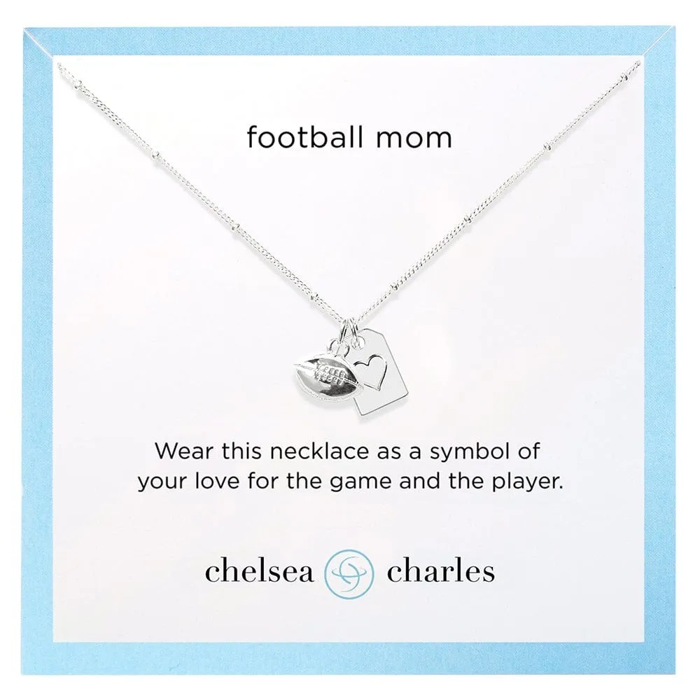 CC Sport Football Mom Double Charm Necklace