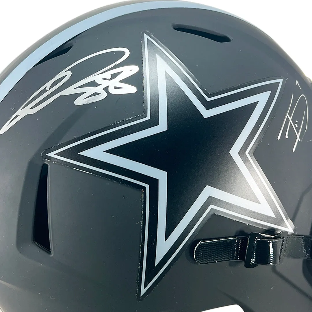 Ceedee Lamb Trevon Diggs Signed Dallas Cowboys Eclipse Speed Full-Size Replica Football Helmet (JSA)