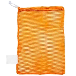 Champion Sports Mesh Sports Equipment Bag, Gold, 12x18 Inches - Multipurpose, Nylon Drawstring Bag with Lock and ID Tag for Balls, Beach, Laundry