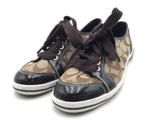Coach Women's Brodi A1002 Beige Signature Print Athletic Shoes - Size 7.5B