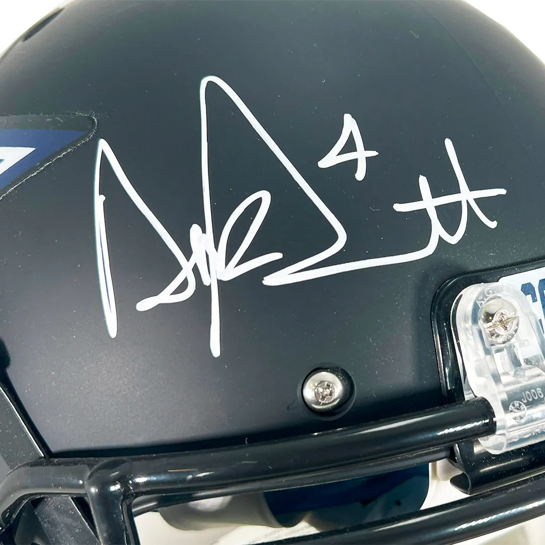 Dak Prescott Signed Dallas Cowboys Authentic Flat Black Full-Size Schutt Football Helmet (JSA)