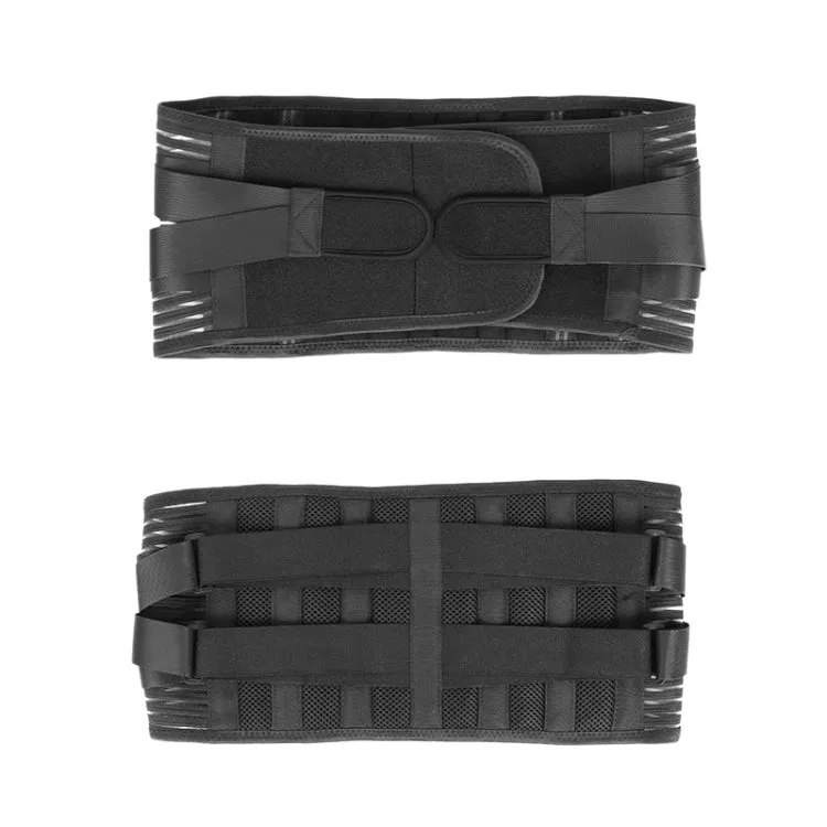 Elastic Double Compression Waist Support Fitness Mesh Breathable Sports Weightlifting Belt S(Black)