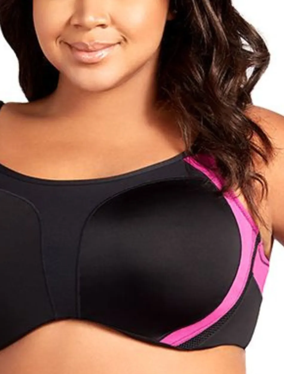 Elila Microfiber Underwire Sports Bra, Black Fuchsia | Black Fuchsia Elila Sports Bras