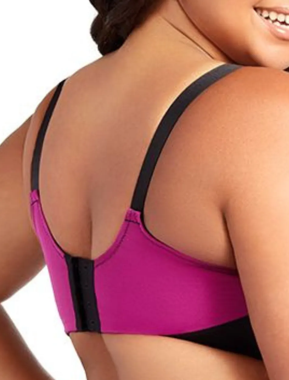 Elila Microfiber Underwire Sports Bra, Black Fuchsia | Black Fuchsia Elila Sports Bras