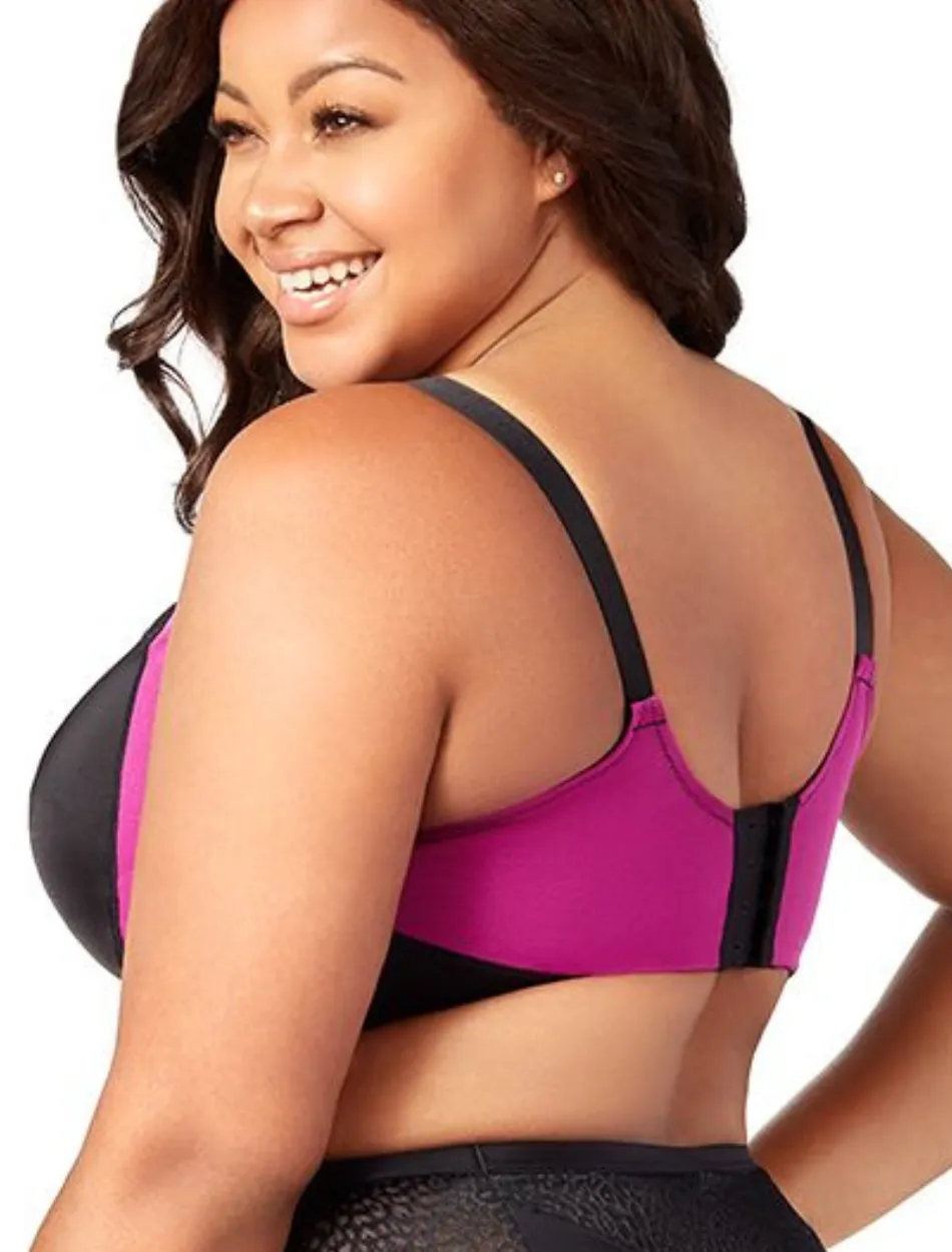 Elila Microfiber Underwire Sports Bra, Black Fuchsia | Black Fuchsia Elila Sports Bras