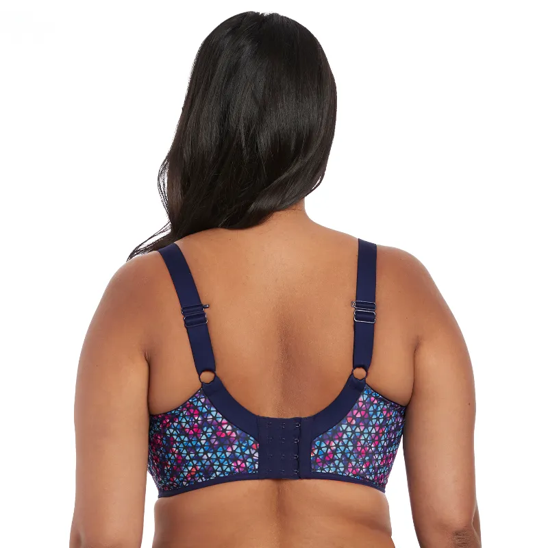 Energise Sports Bra Underwired Navy Geo Blue - Elomi