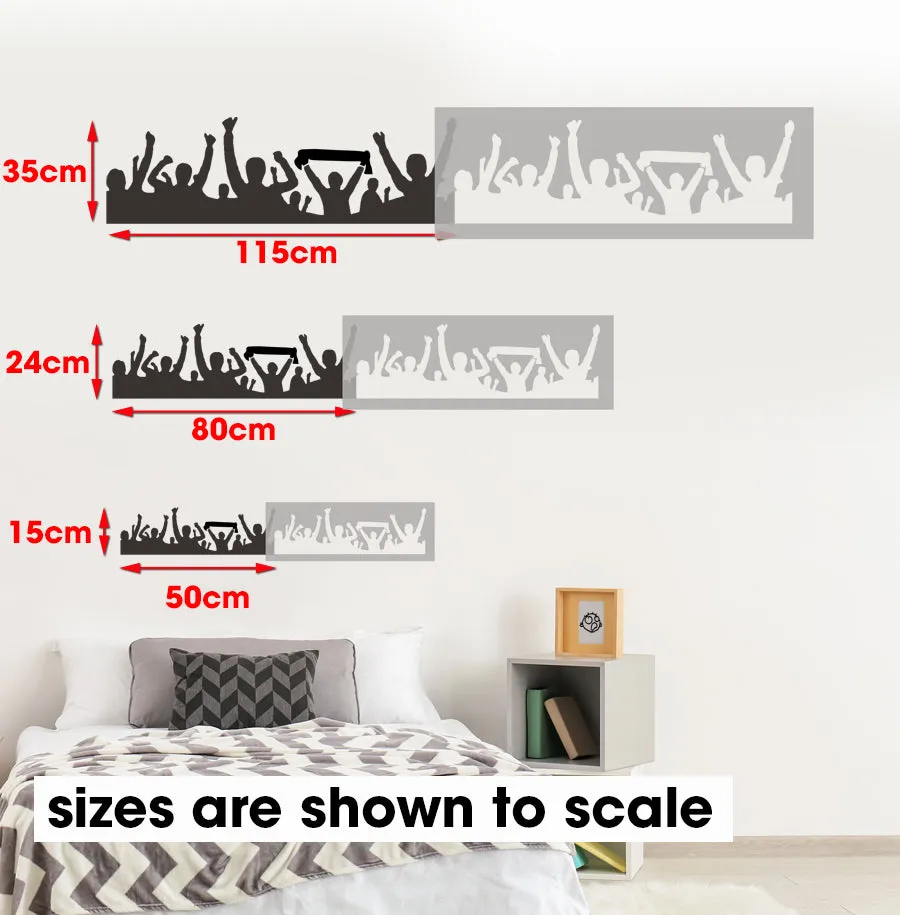 Football Crowd Wall Painting Stencil