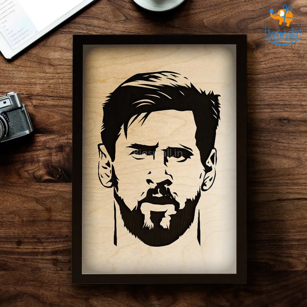 Footballer Engraved Wooden Frame (19 x 13 inches)