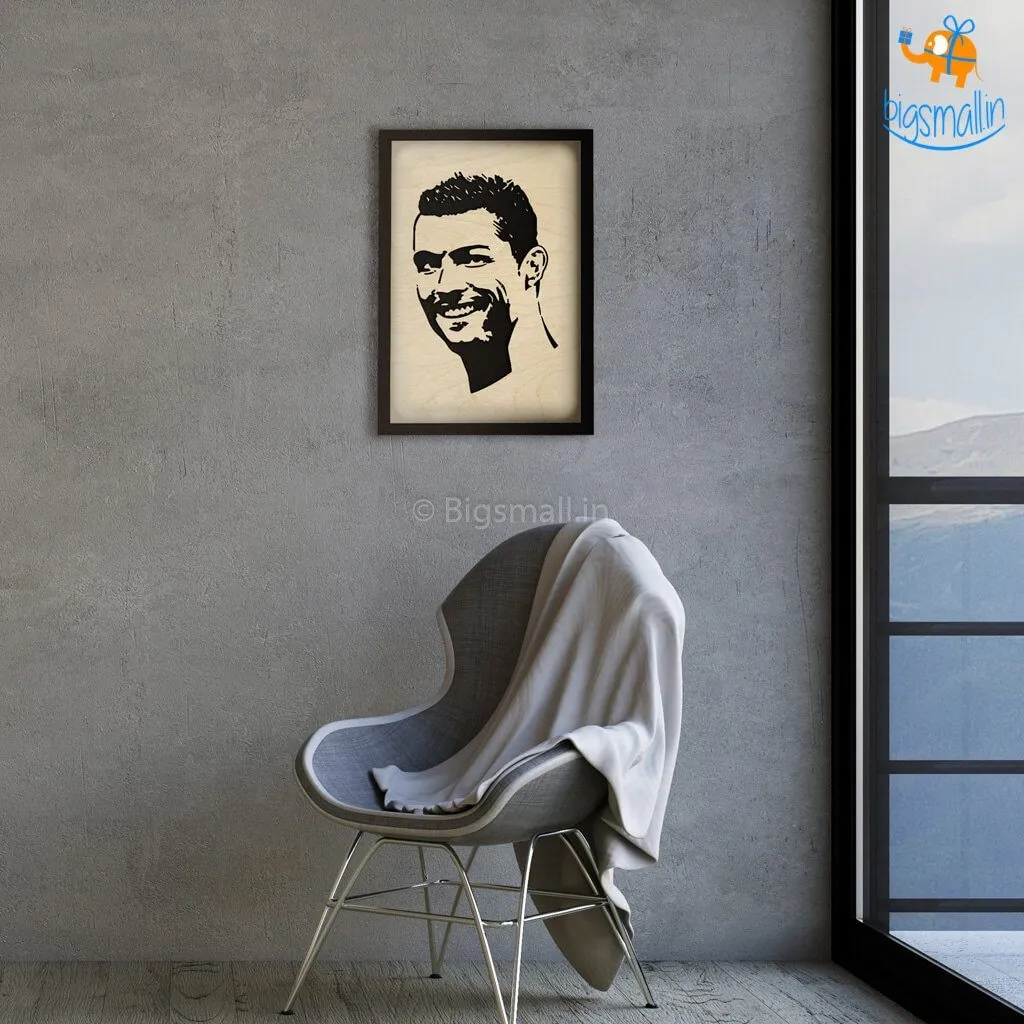 Footballer Engraved Wooden Frame (19 x 13 inches)