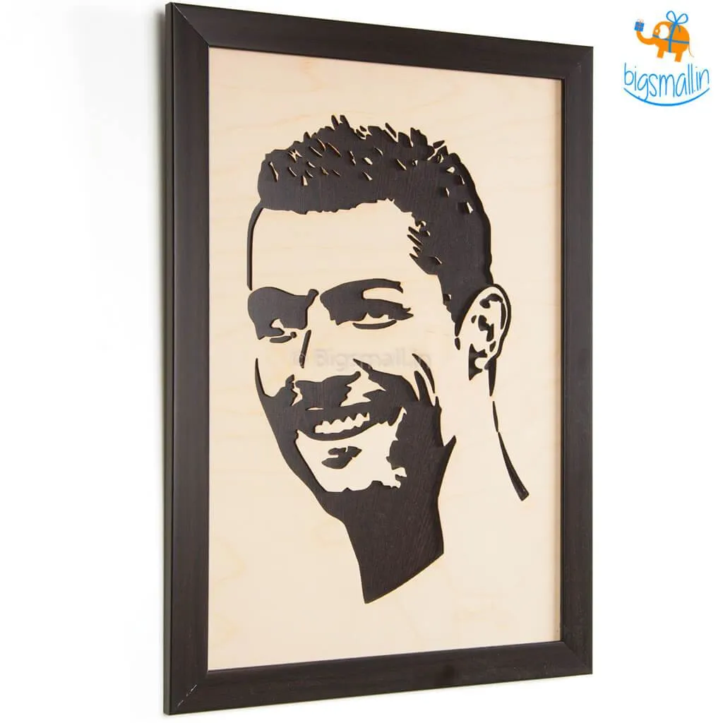 Footballer Engraved Wooden Frame (19 x 13 inches)