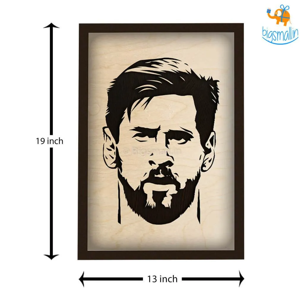 Footballer Engraved Wooden Frame (19 x 13 inches)