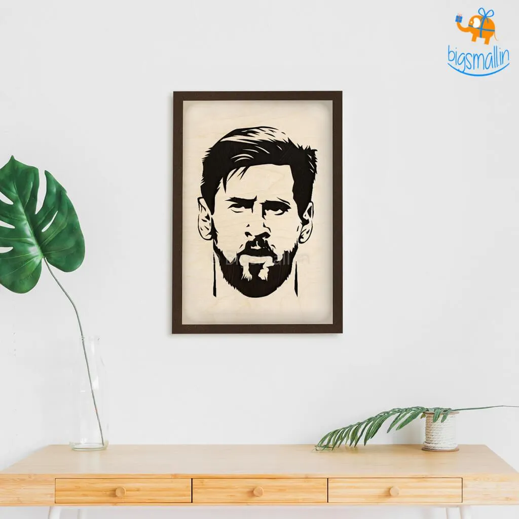 Footballer Engraved Wooden Frame (19 x 13 inches)