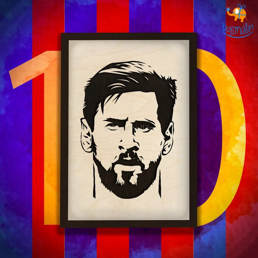 Footballer Engraved Wooden Frame (19 x 13 inches)