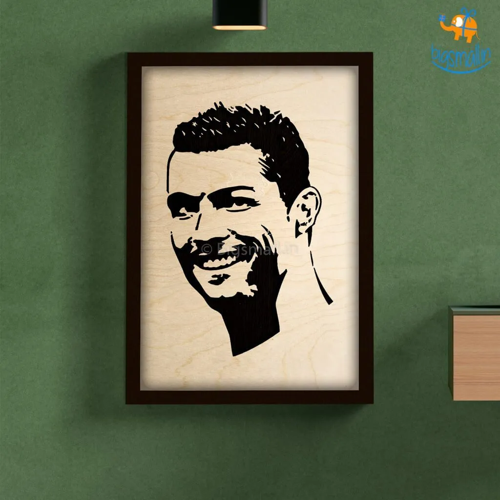 Footballer Engraved Wooden Frame (19 x 13 inches)