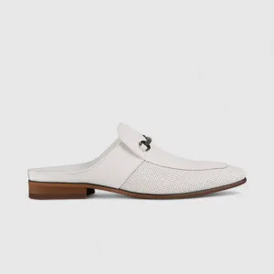 Formales Slip On Open Back White AS2302